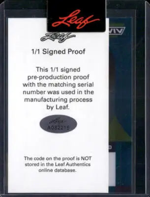 2023 Leaf Vivid Gavin Cross #1/1 1/1 RC Baseball - Baseball Card Single
