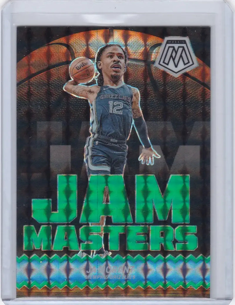 2023 MOSAIC #7 JA MORANT GREEN JAM MASTERS- MEMPHIS GRZZLIES - Basketball Card Single