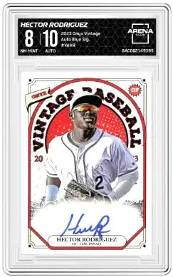 2023 Oynx Vintage Hector Rodriguez #VAHR Auto Blue Baseball Arena Club 8 - Baseball Card Single