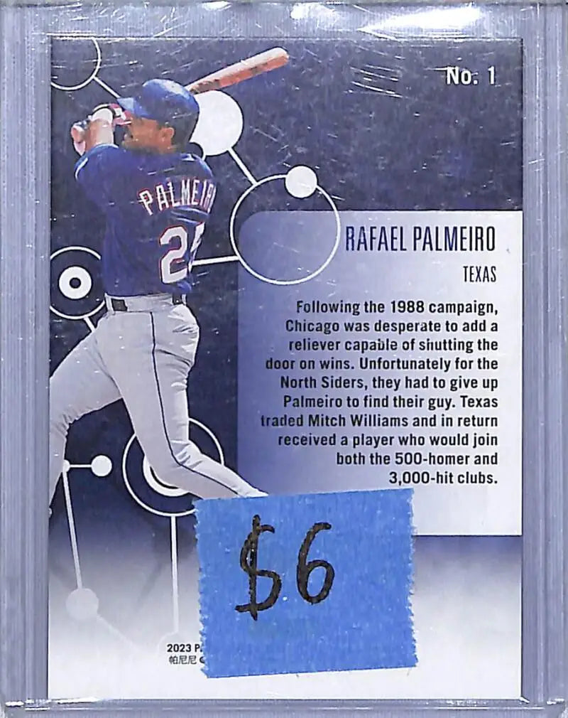 2023 Panini #1 Rafael Palmeiro NM-MT 70/199 Texas Rangers - Baseball Card Single