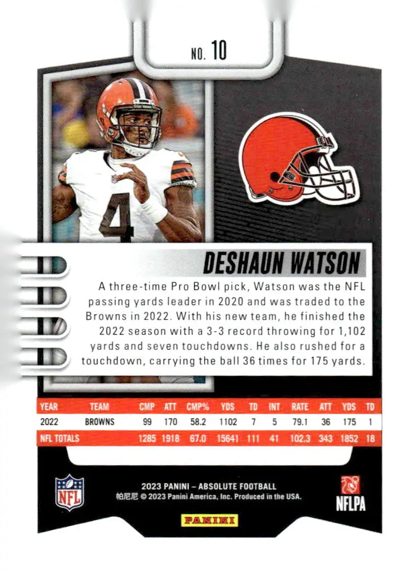2023 Panini Absolute #10 Deshaun Watson Retail - Football Card Single