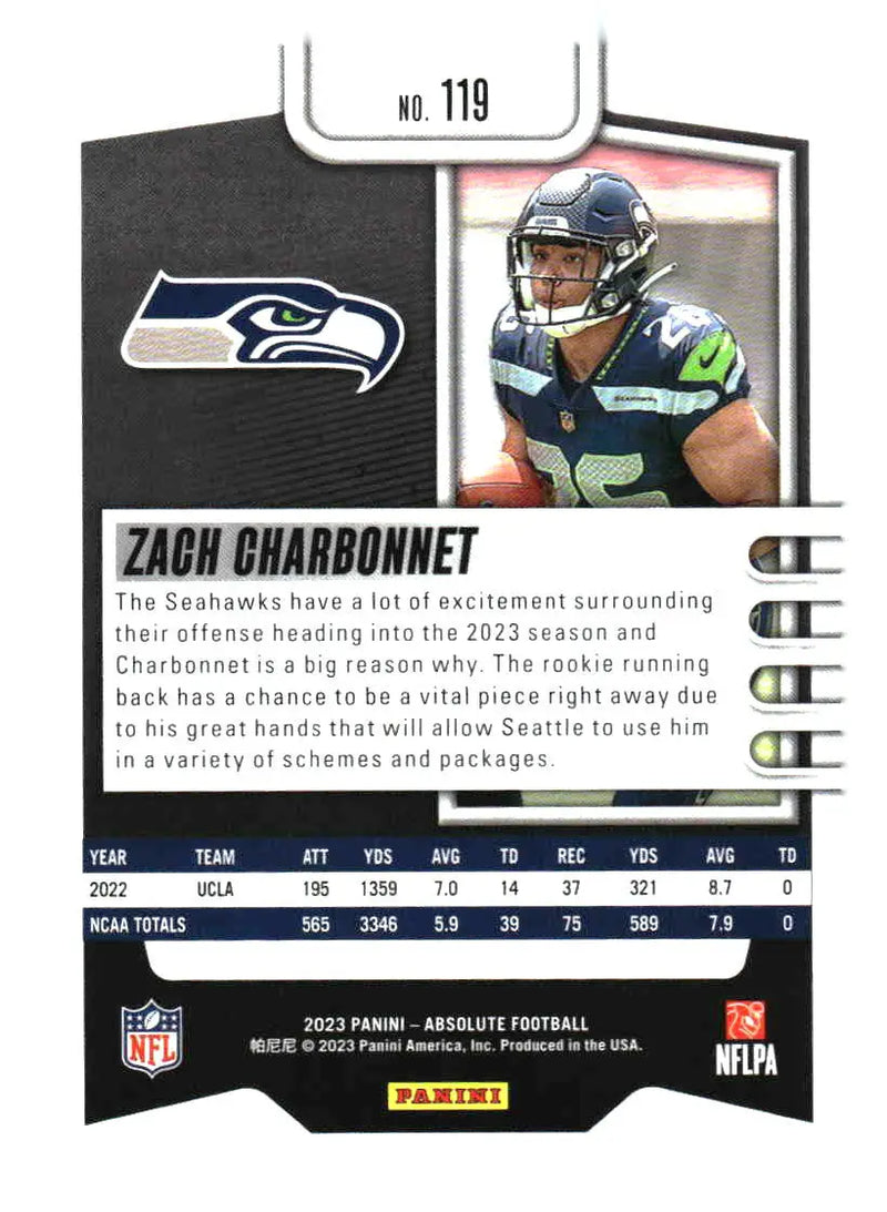 2023 Panini Absolute #119 Zach Charbonnet Retail - Football Card Single