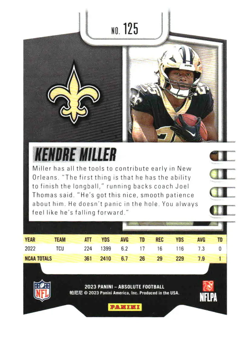 2023 Panini Absolute #125 Kendre Miller Retail - Football Card Single