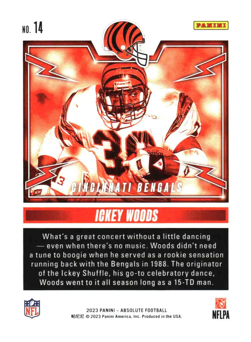 2023 Panini Absolute #14 Ickey Woods Rock Out - Football Card Single