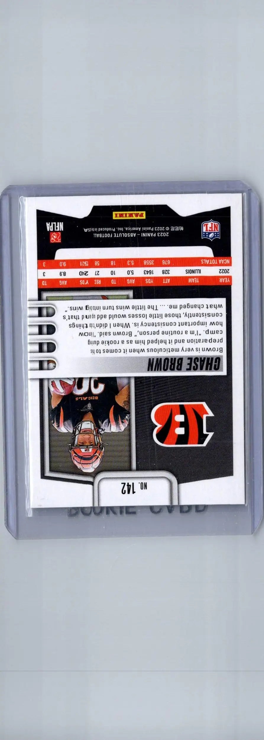 2023 Panini Absolute #142 Chase Brown Blue - Football Card Single