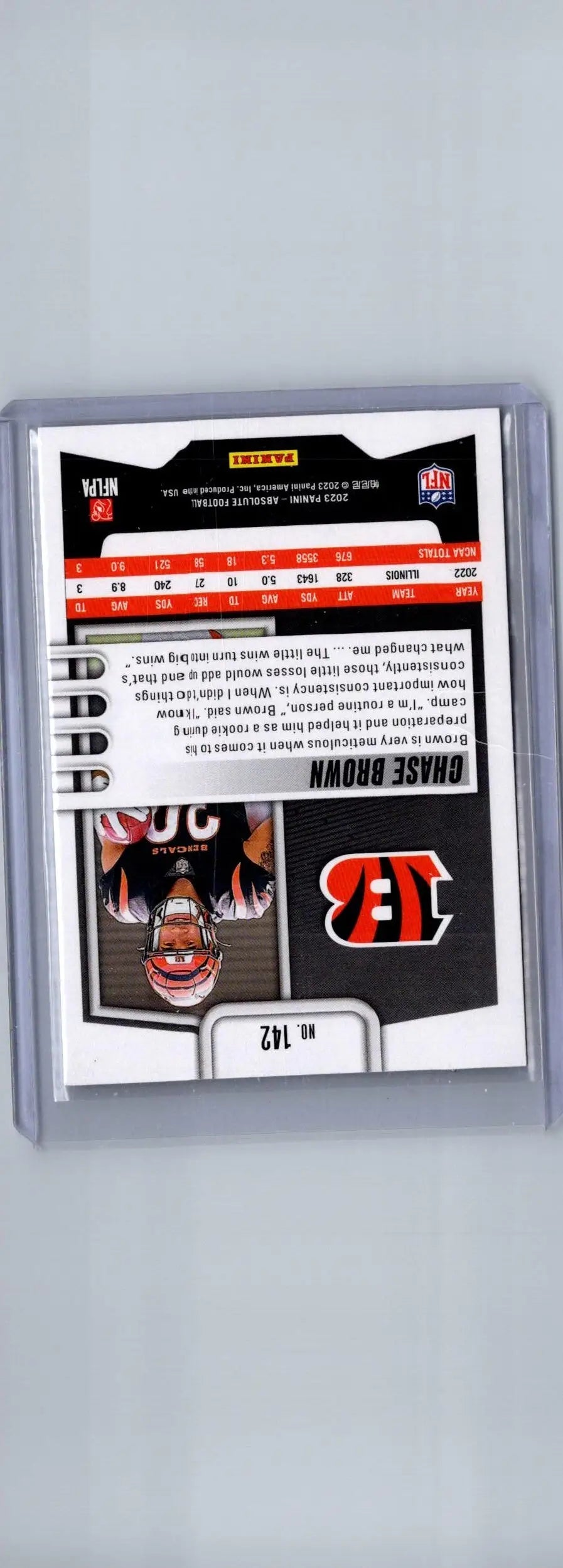 2023 Panini Absolute #142 Chase Brown Orange - Football Card Single