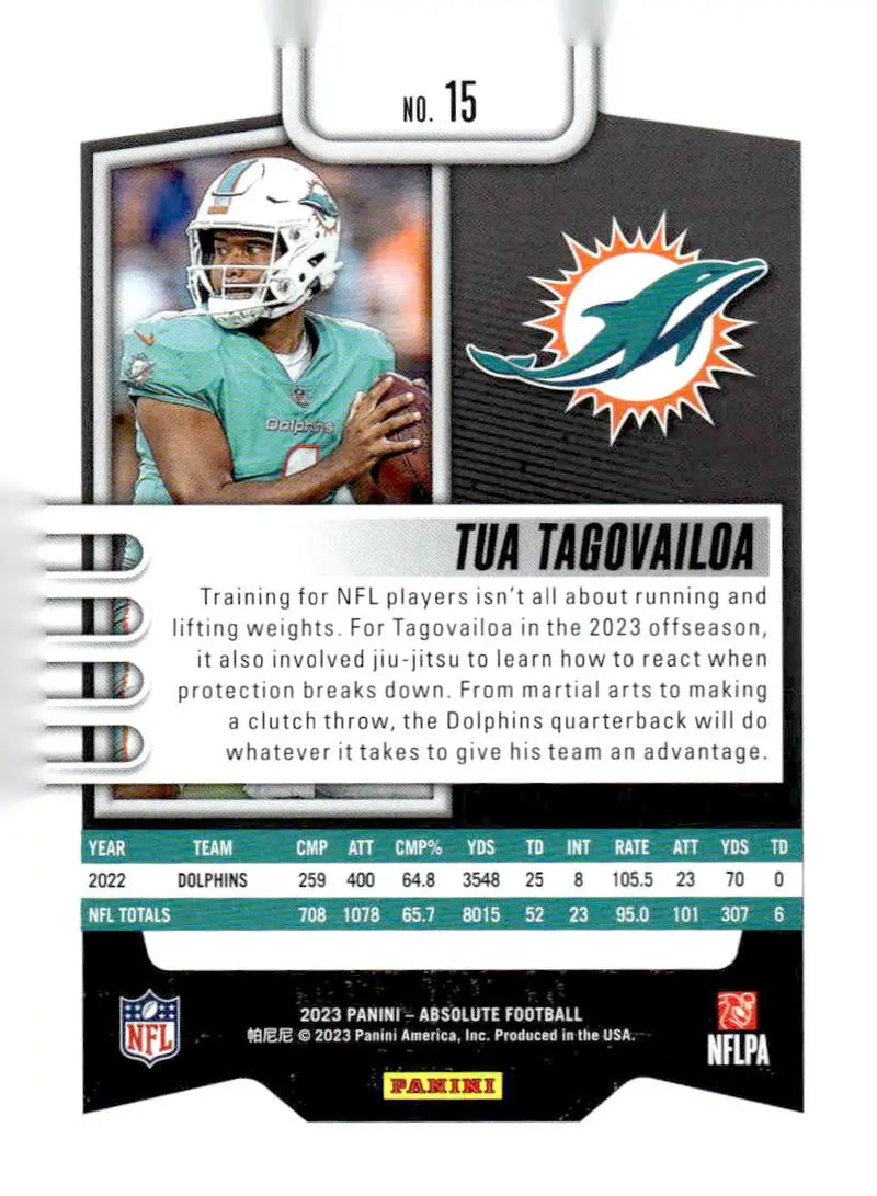 2023 Panini Absolute #15 Tua Tagovailoa Retail Miami Dolphins - Football Card Single