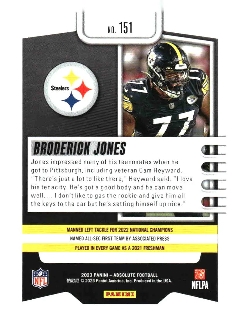 2023 Panini Absolute #151 Broderick Jones Retail - Football Card Single