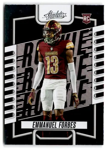 2023 Panini Absolute #152 Emmanuel Forbes NM-MT RC Rookie Commanders ID:67751 - Football Card Single