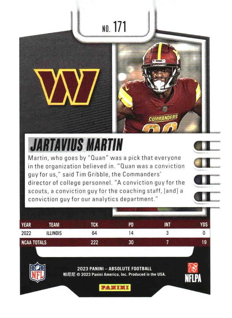 2023 Panini Absolute #171 Jartavius Martin Retail - Football Card Single