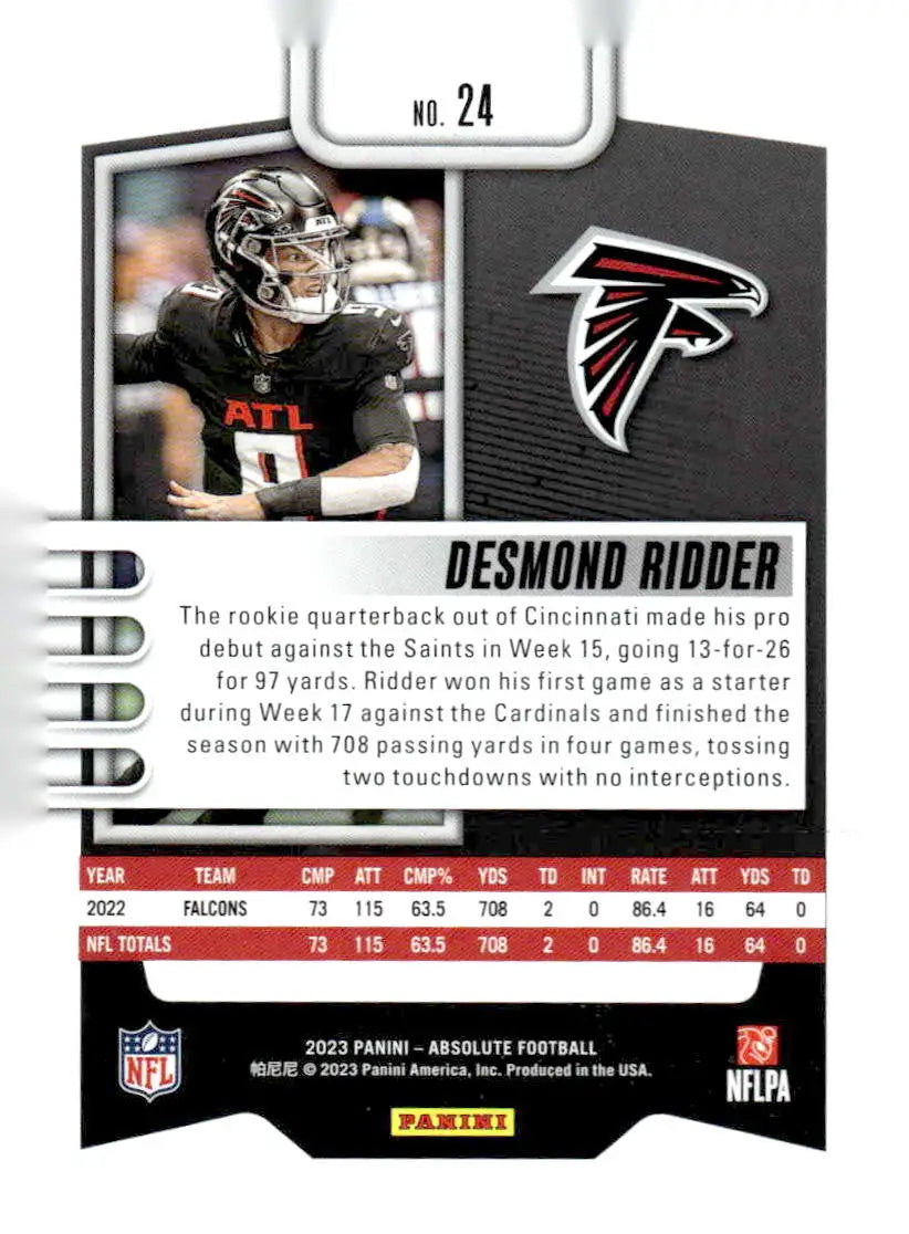 2023 Panini Absolute #24 Desmond Ridder Retail - Football Card Single