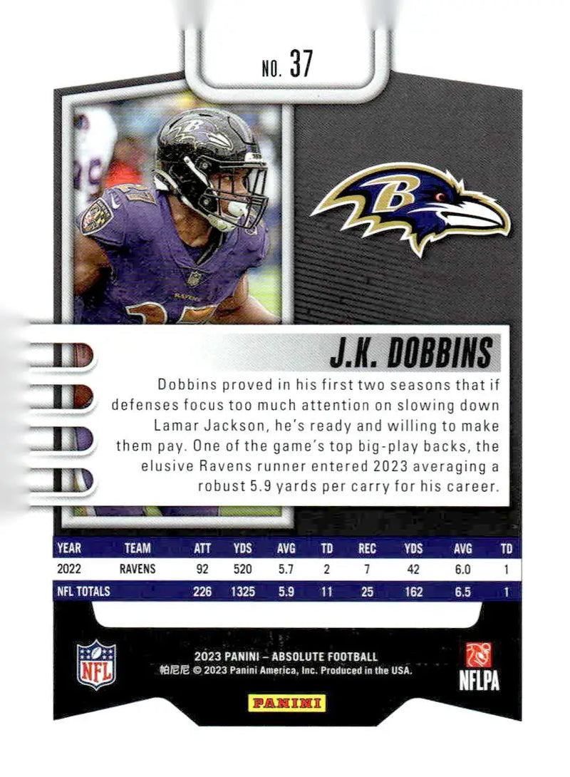2023 Panini Absolute #37 J.K. Dobbins Retail - Football Card Single