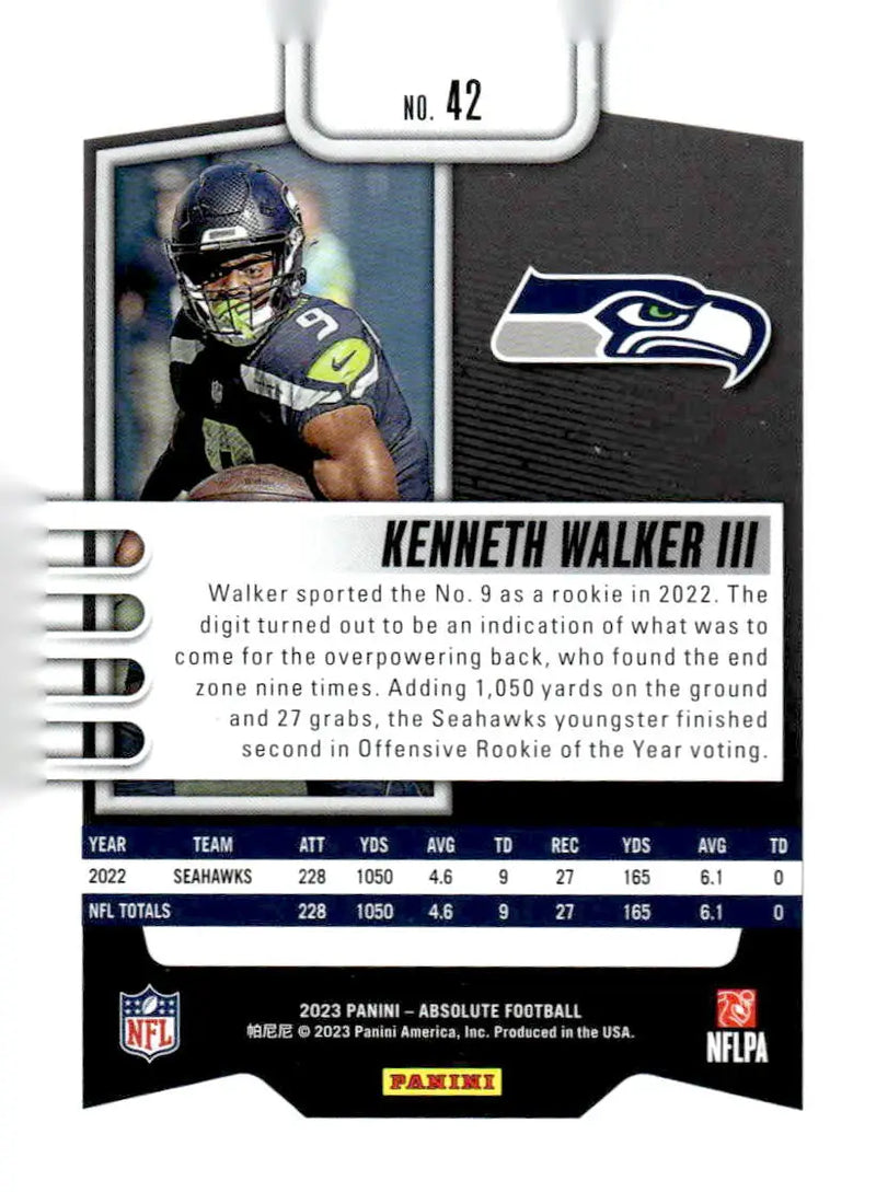 2023 Panini Absolute #42 Kenneth Walker III Retail - Football Card Single
