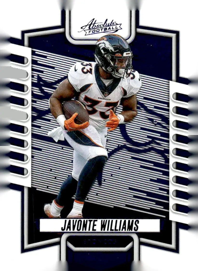 2023 Panini Absolute #54 Javonte Williams Blue - Football Card Single