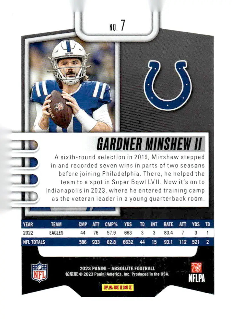 2023 Panini Absolute #7 Gardner Minshew II Retail - Football Card Single