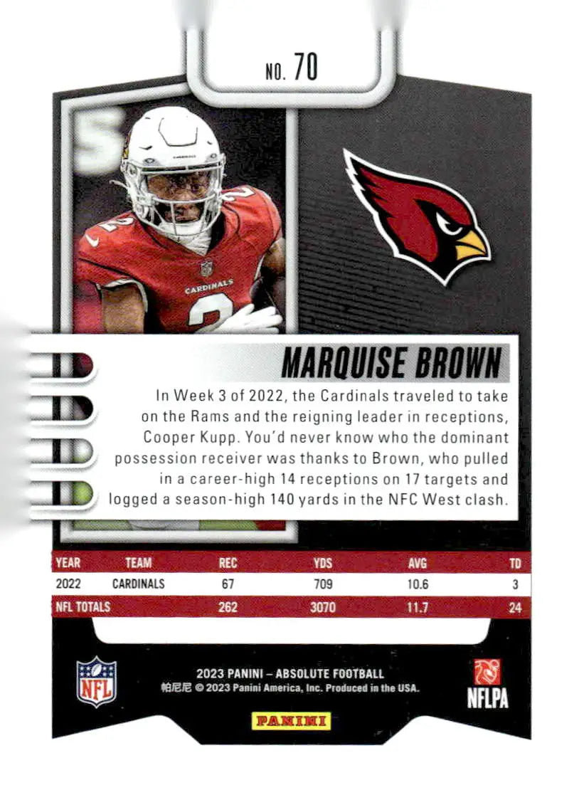 2023 Panini Absolute #70 Marquise Brown Retail - Football Card Single