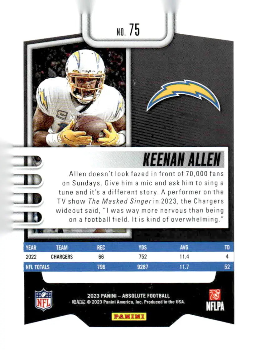 2023 Panini Absolute #75 Keenan Allen Retail - Football Card Single