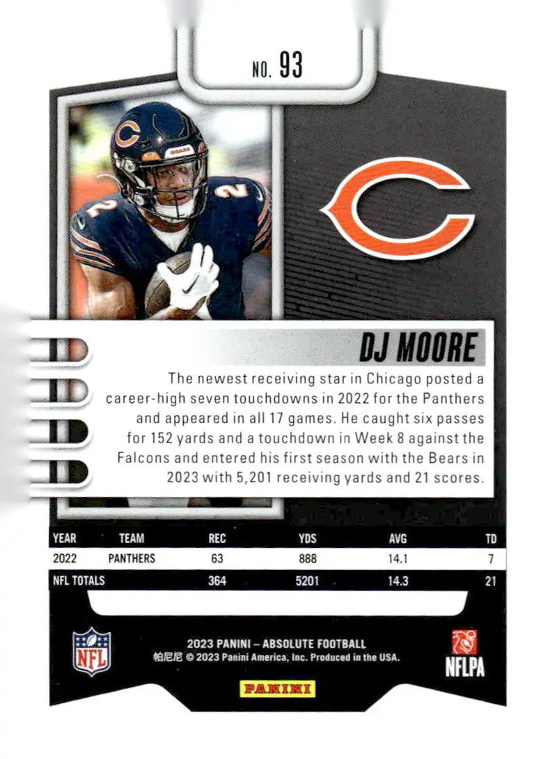 2023 Panini Absolute #93 DJ Moore Retail - Football Card Single