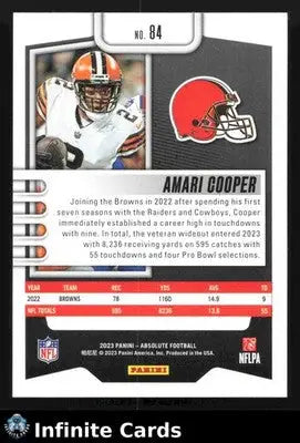 2023 Panini Absolute AMARI COOPER #84 Cleveland Browns - Football Card Single