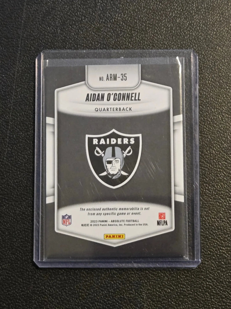 2023 Panini Absolute #ARM-35 Aidan O’Connell Absolute Rookie Materials - Football Card Single