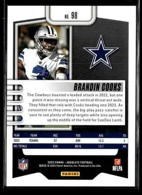 2023 Panini Absolute Brandin Cooks #98 Retail Dallas Cowboys