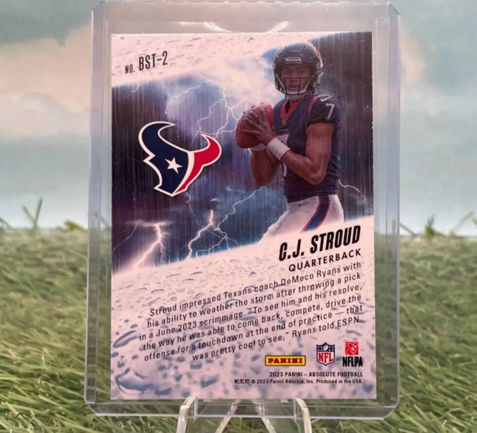 2023 Panini Absolute -C.J. Stroud- By Storm RC Rookie -Houston Texans- No. BST-2 - Football Card Single