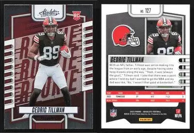 2023 Panini Absolute CEDRIC TILLMAN #127 Blue Foil Cleveland Browns RC - Football Card Single