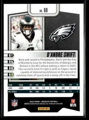 2023 Panini Absolute D’Andre Swift #60 Retail Philadelphia Eagles