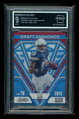 2023 Panini Absolute Draft Diamonds Spectrum Red Keenan Allen #DD-19 020/100 AC9 - Football Card Single
