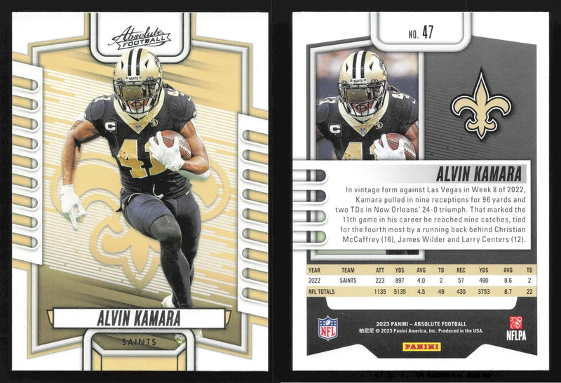 2023 Panini Absolute Football ALVIN KAMARA #47 New Orleans Saints - Football Card Single