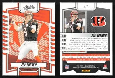 2023 Panini Absolute Football JOE BURROW #11 Cincinnati Bengals - Football Card Single