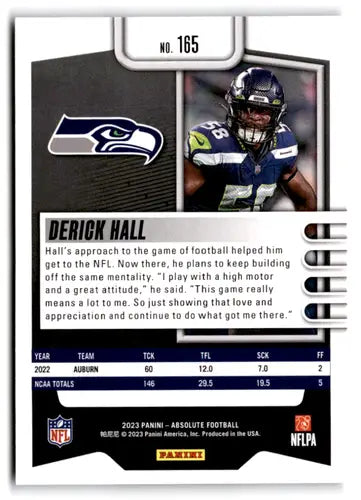 2023 Panini Absolute Green #165 Derick Hall NM-MT RC Rookie Seahawks ID:67698 - Football Card Single