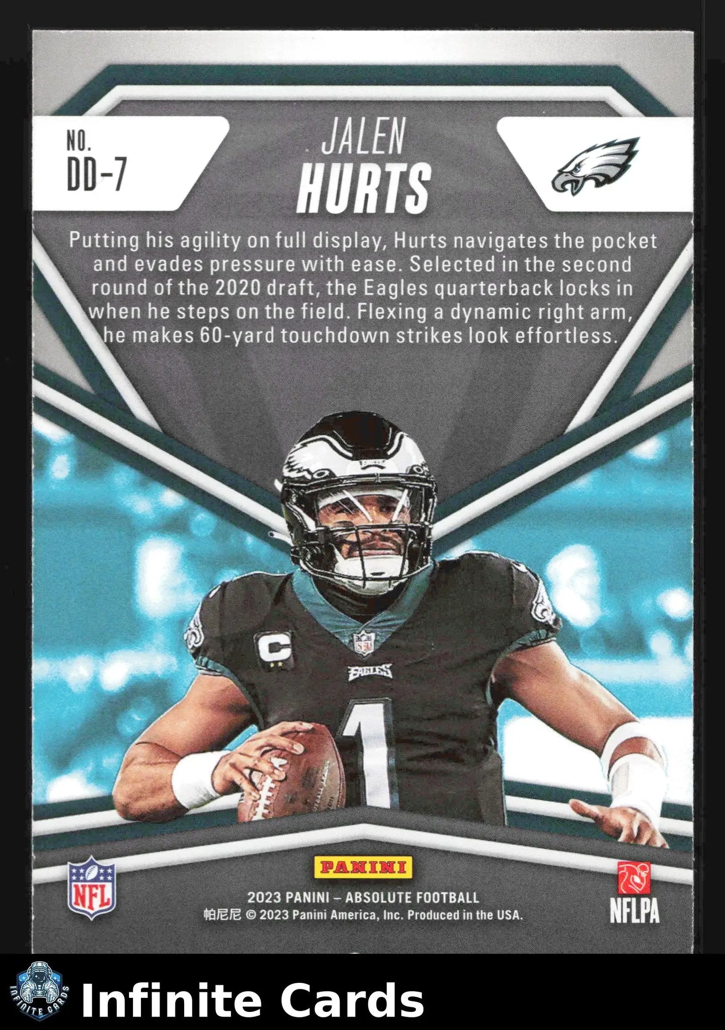 2023 Panini Absolute JALEN HURTS #DD-7 Draft Diamonds Philadelphia Eagles - Football Card Single