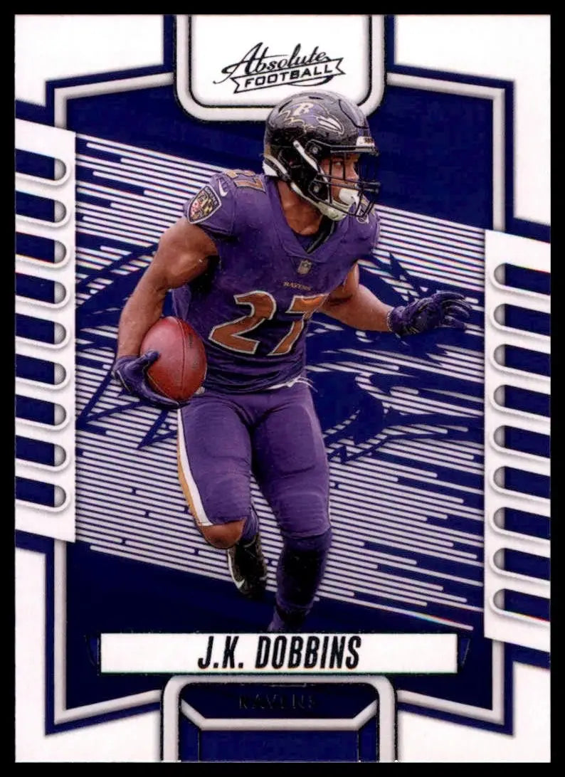 2023 Panini Absolute JK Dobbins #37 Baltimore Ravens Football Card NFL Sports - Football Card Single