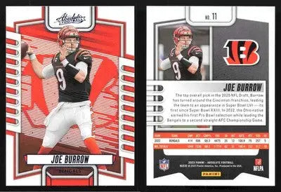 2023 Panini Absolute JOE BURROW #11 Blue Foil Cincinnati Bengals - Football Card Single