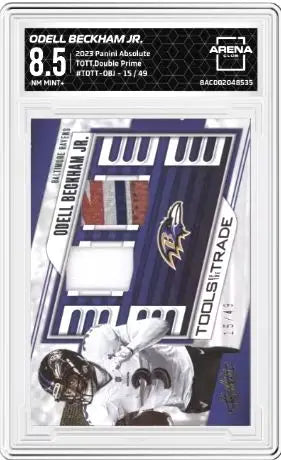2023 Panini Absolute Odell Beckham Jr. #TDTT-OBJ TOTT Double Prime 15/49 AC 8.5 - Football Card Single