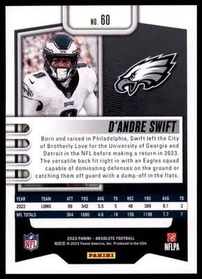 2023 Panini Absolute - Retail D’Andre Swift 60 Philadelphia Eagles