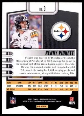 2023 Panini Absolute - Retail Kenny Pickett 9 Pittsburgh Steelers