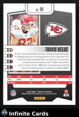 2023 Panini Absolute TRAVIS KELCE #99 Kansas City Chiefs - Football Card Single