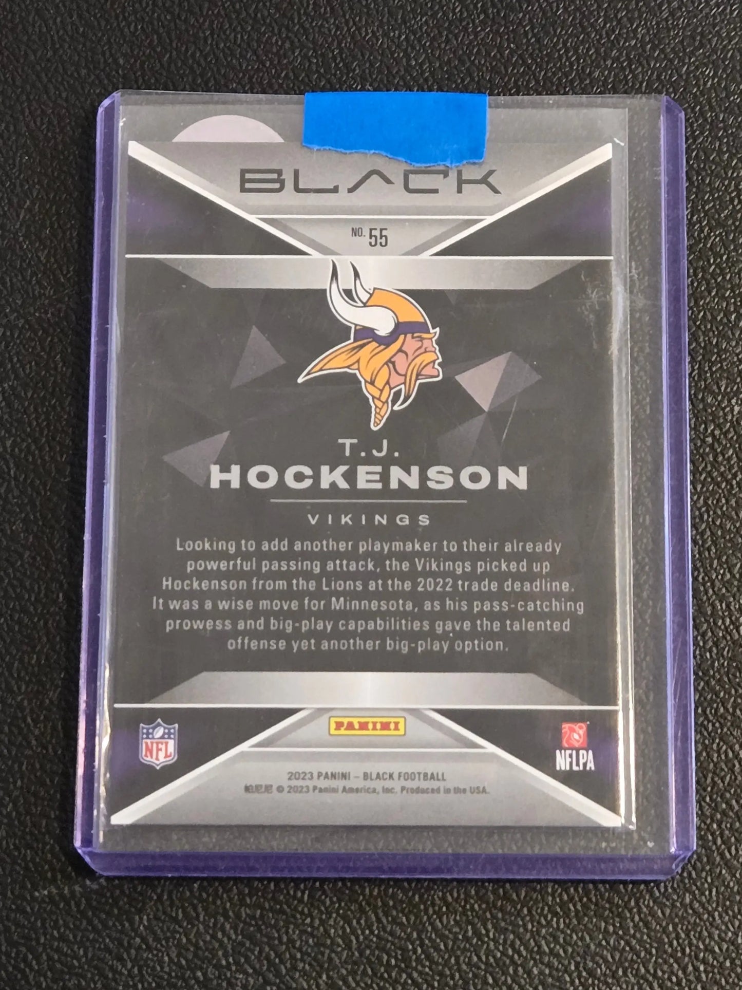2023 Panini Black #55 T.J. Hockenson Royal #/75 - Football Card Single