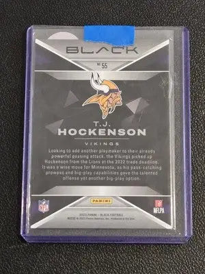 2023 Panini Black #55 T.J. Hockenson Royal #/75 - Football Card Single