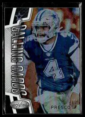 2023 Panini Certified Dak Prescott #CALL-4 Calling Cards Dallas Cowboys