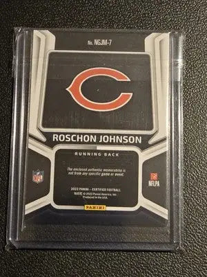 2023 Panini Certified Roschon Johnson New Generation Jerseys Mirror Bronze #/349 - Football Card Single