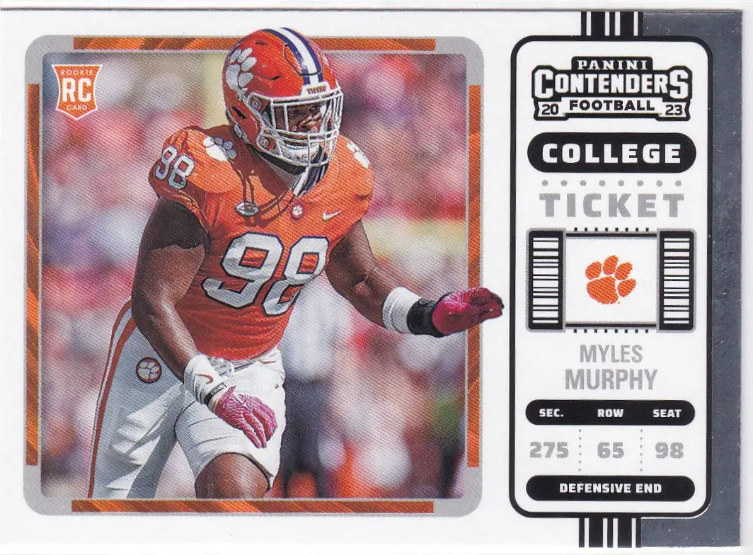 2023 Panini Chronicles Myles Murphy RC Clemson football card for collectors