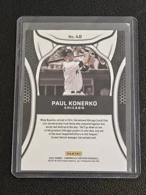 2023 Panini Chronicles #48 Paul Konerko Certified Holo Gold #/10 - Baseball Card Single