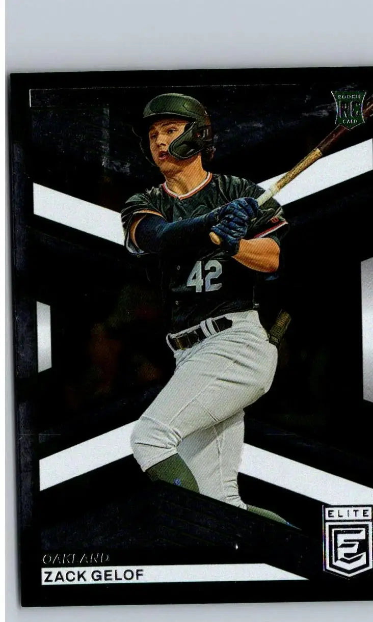 Baseball card featuring Zack Gelof from 2023 Panini Chronicles Zack Gelof Elite series