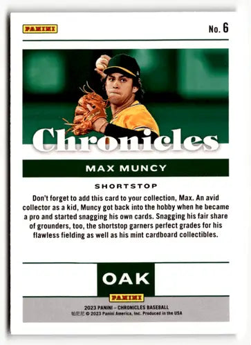 2023 Panini Chronicles #6 Max Muncy NM Near Mint ID:64043 - Baseball Card Single