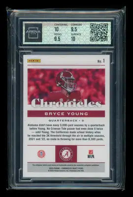 2023 Panini Chronicles Bryce Young #1 RC Football Arena Club 10 - Football Card Single