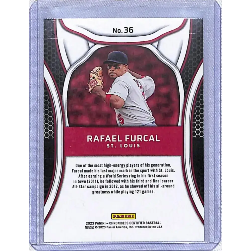 2023 Panini Chronicles Certified #36 Rafael Furcal NM-MT St. Louis Cardinals - Baseball Card Single