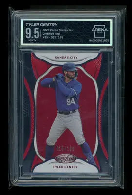 2023 Panini Chronicles Certified Red Tyler Gentry #25 015/199 Arena Club 9.5 - Baseball Card Single